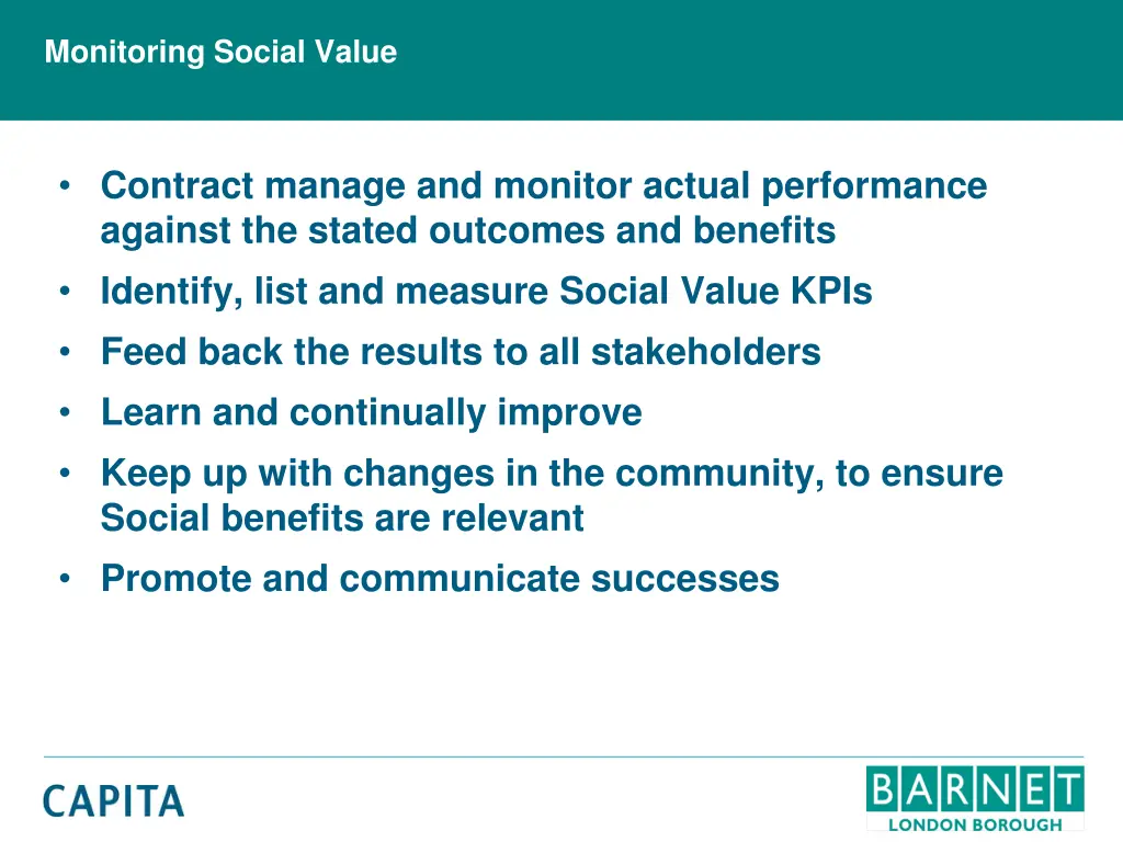 monitoring social value
