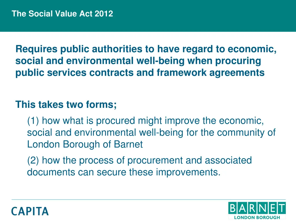 the social value act 2012