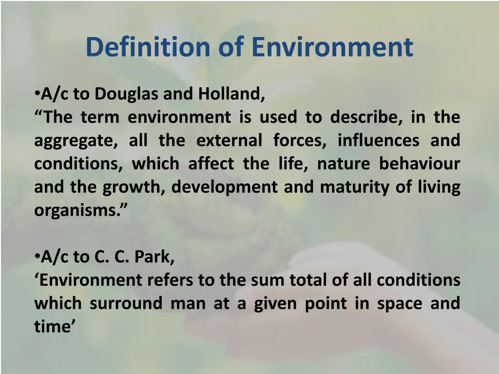 definition of environment 1