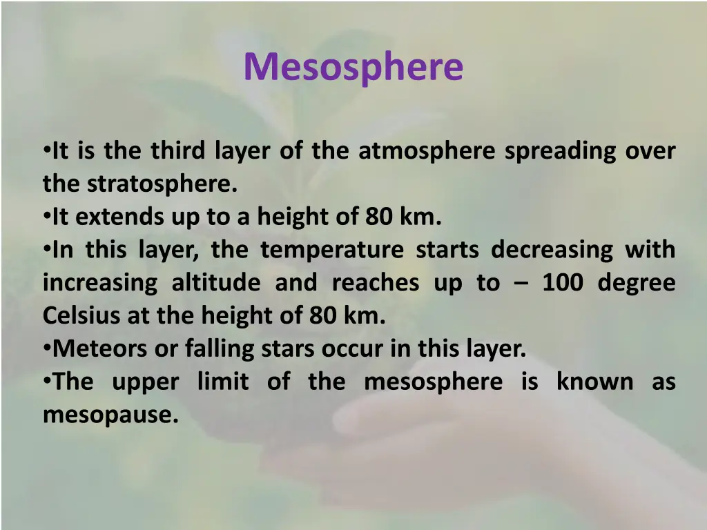 mesosphere