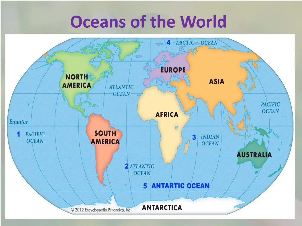 oceans of the world