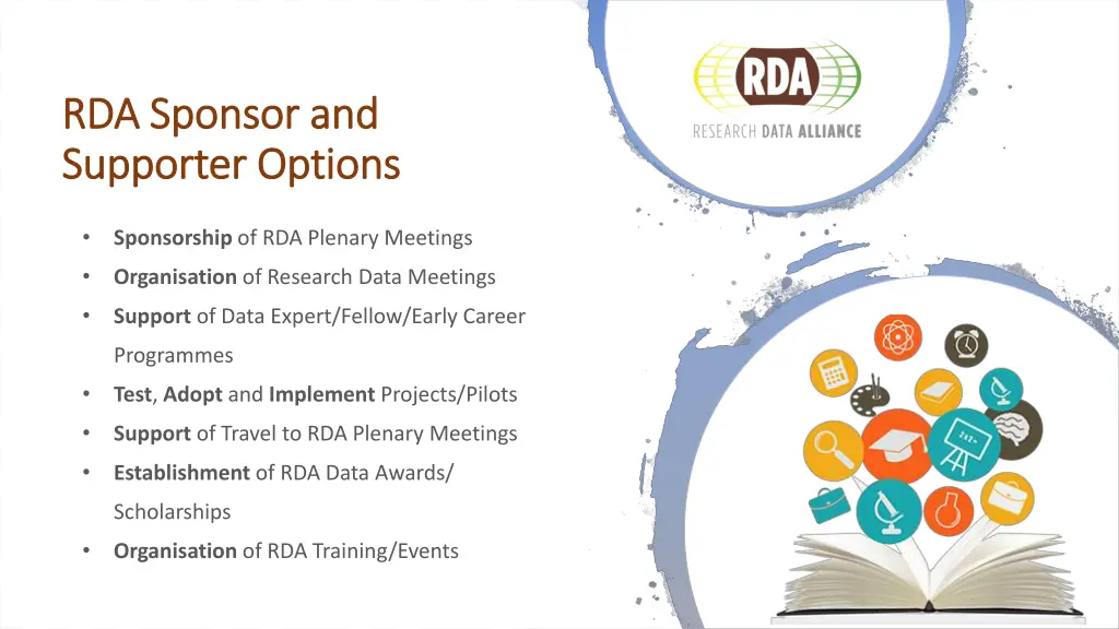 rda sponsor and rda sponsor and supporter options