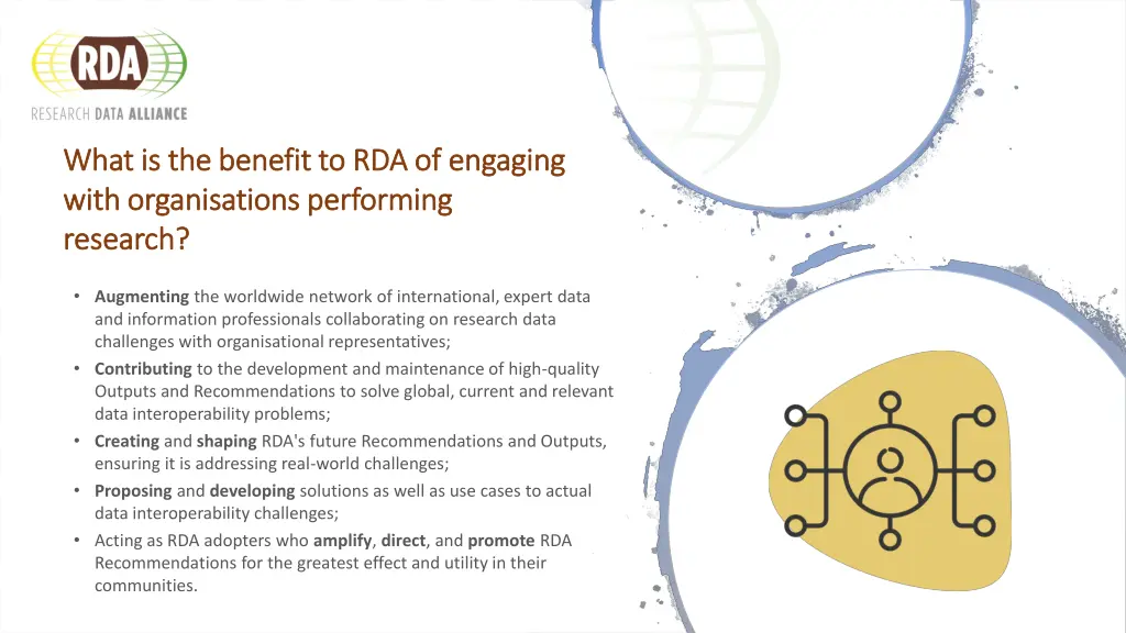 what what is is the benefit to rda of the benefit