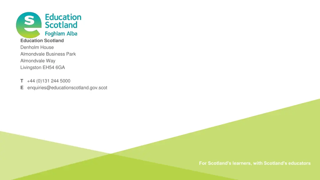education scotland denholm house almondvale