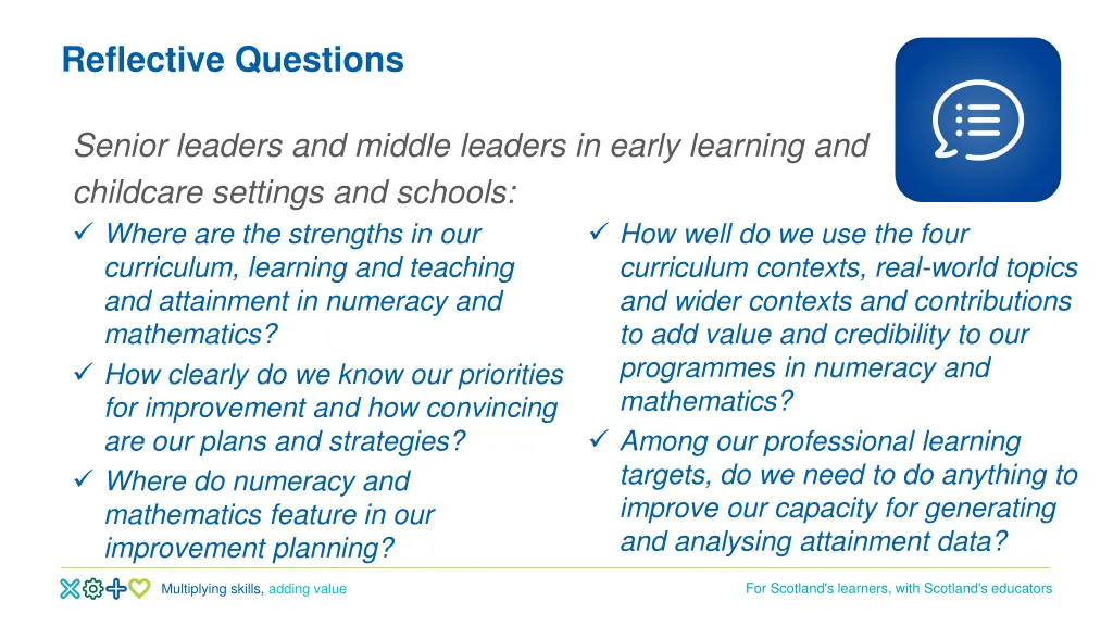 reflective questions
