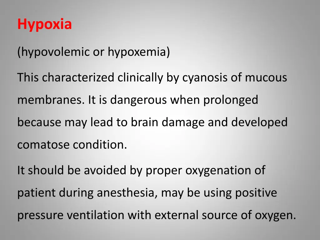 hypoxia
