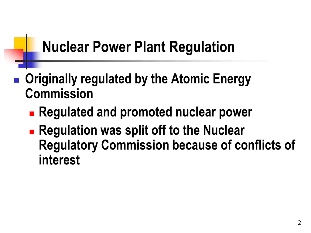 nuclear power plant regulation