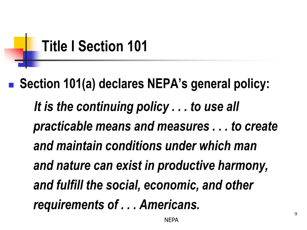 title i section 101