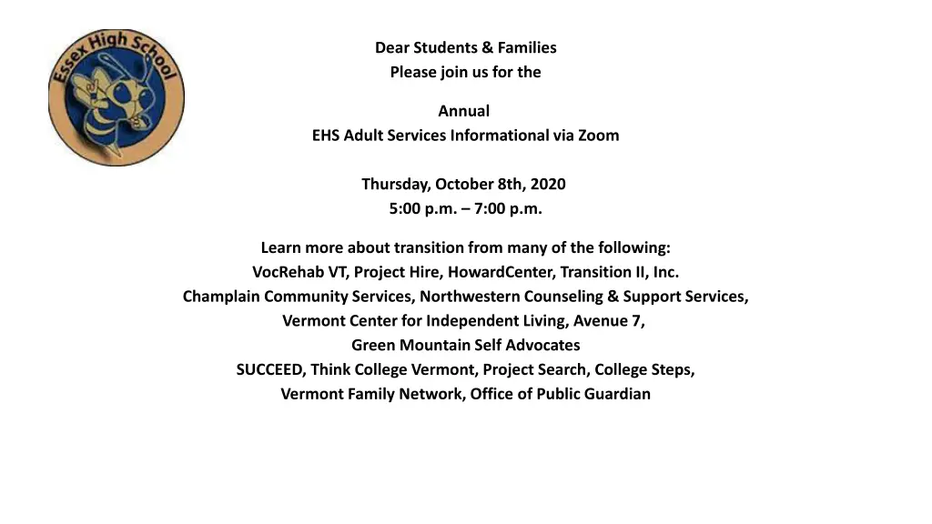 dear students families please join us for the