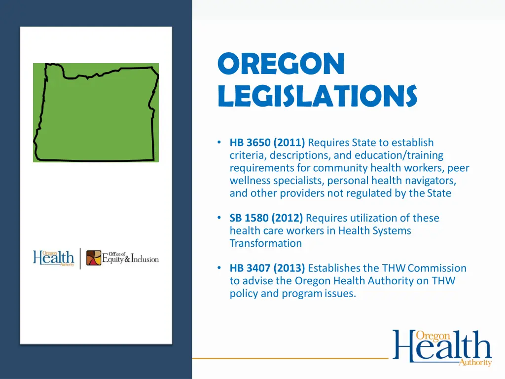 oregon legislations