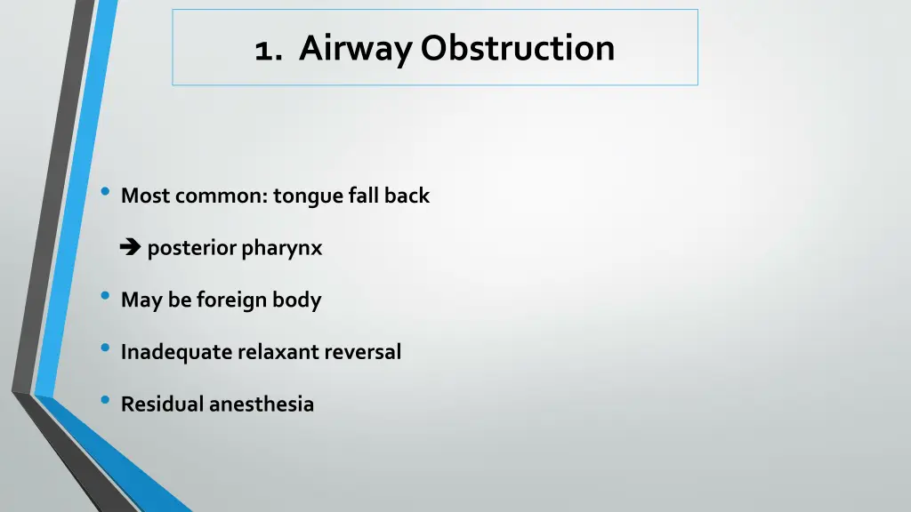 1 airway obstruction