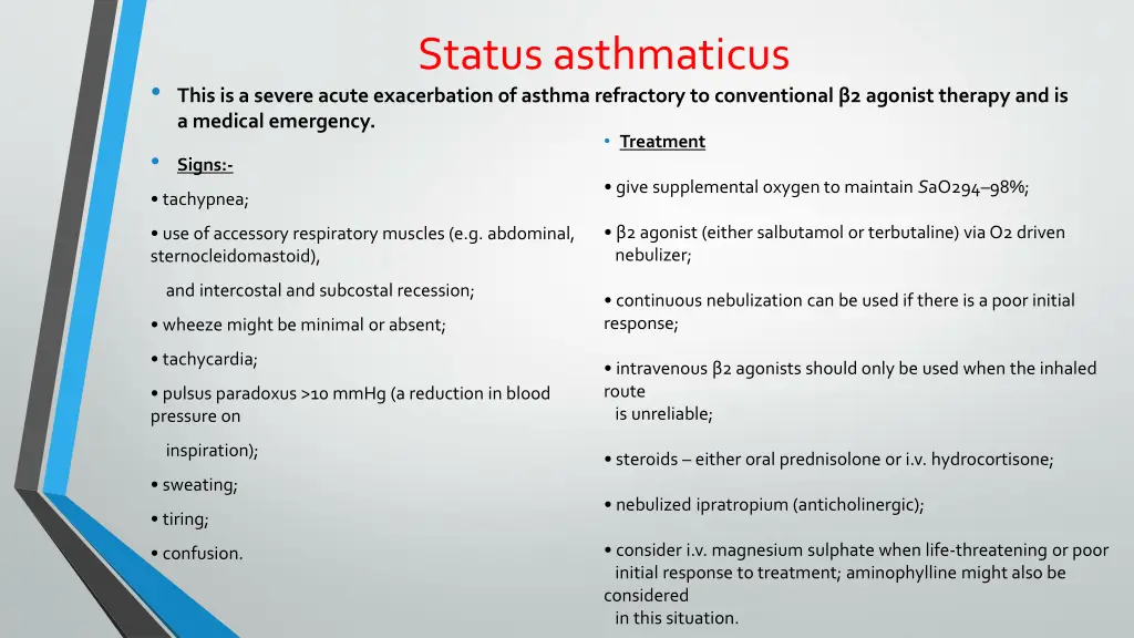 status asthmaticus