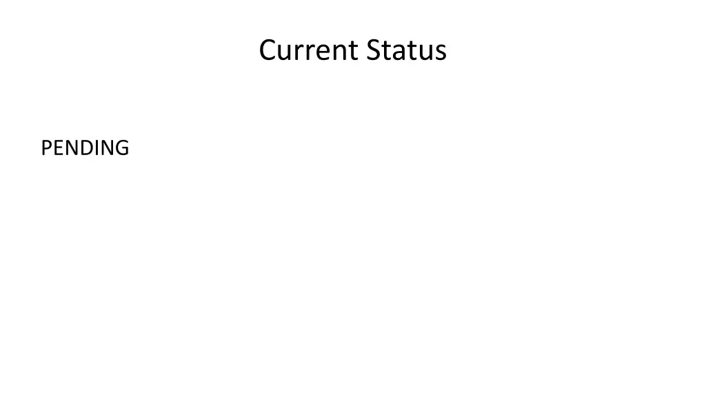 current status