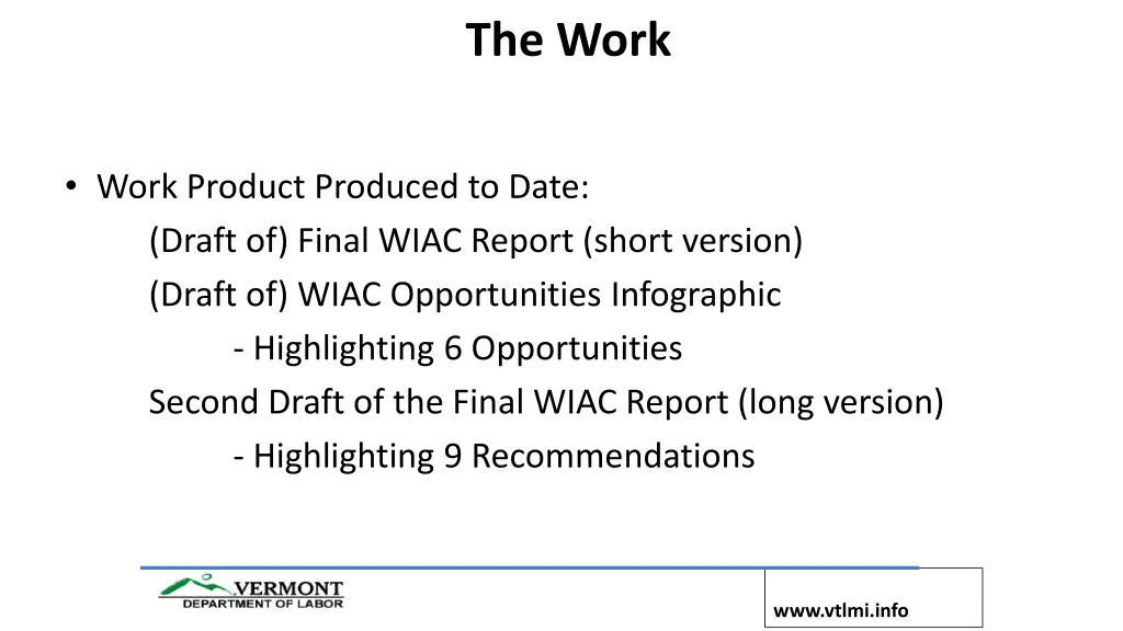 the work 1