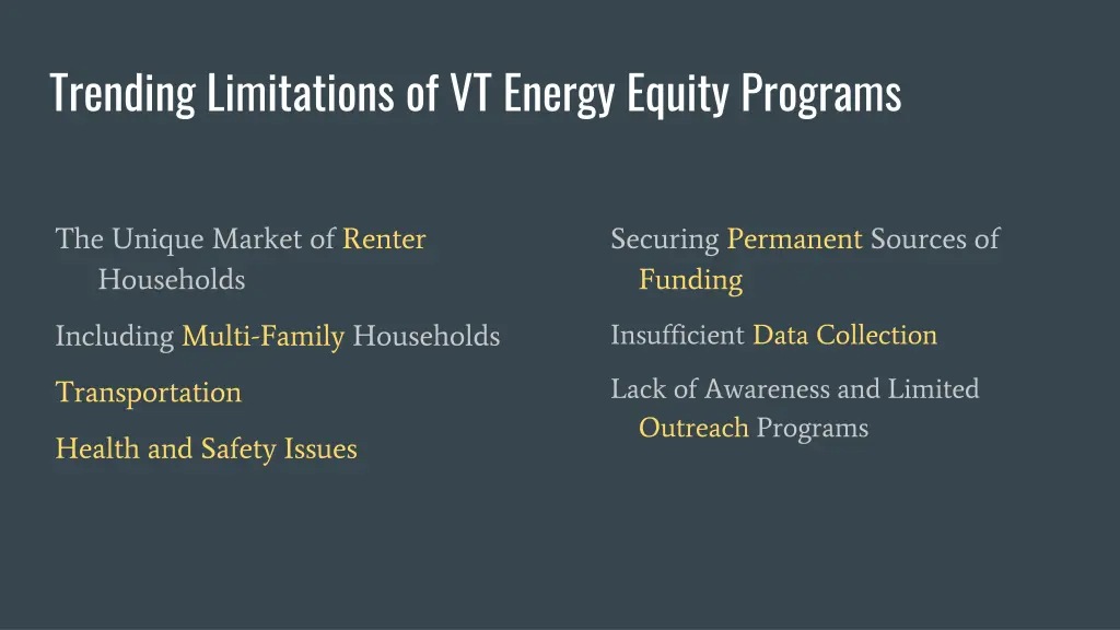 trending limitations of vt energy equity programs