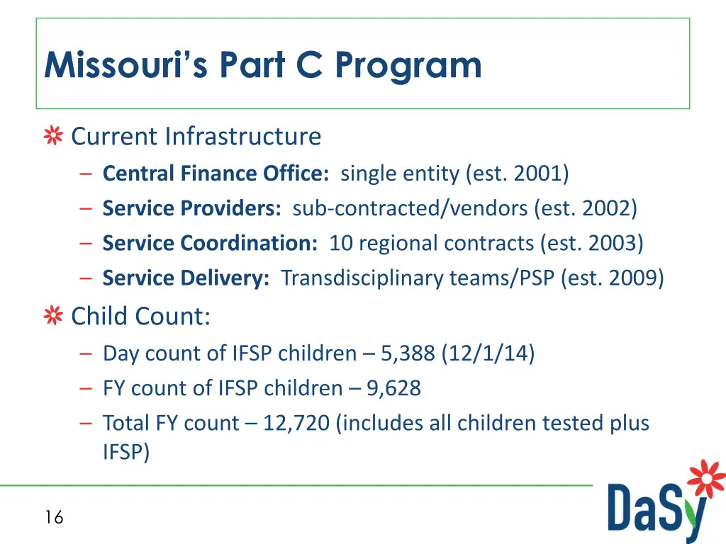 missouri s part c program