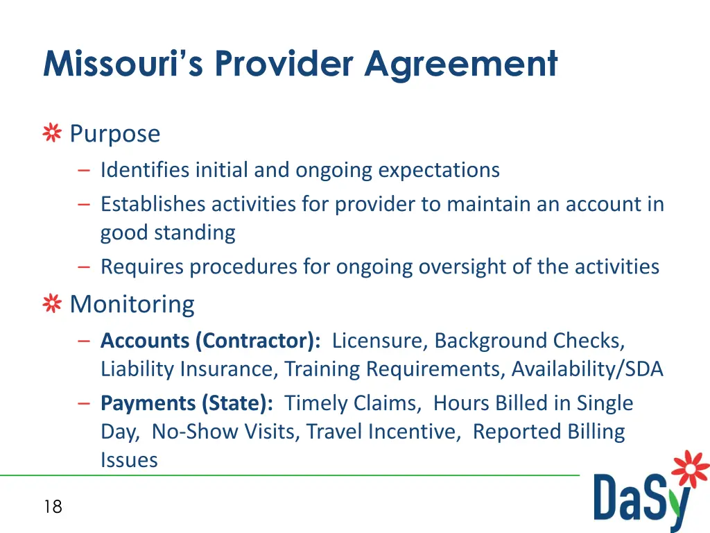 missouri s provider agreement