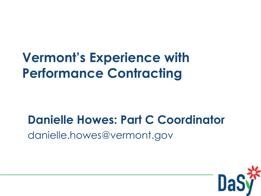 vermont s experience with performance contracting