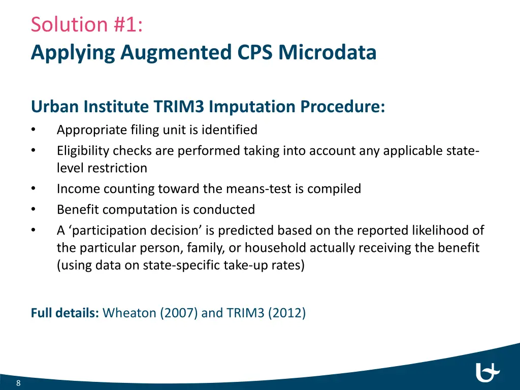 solution 1 applying augmented cps microdata 1