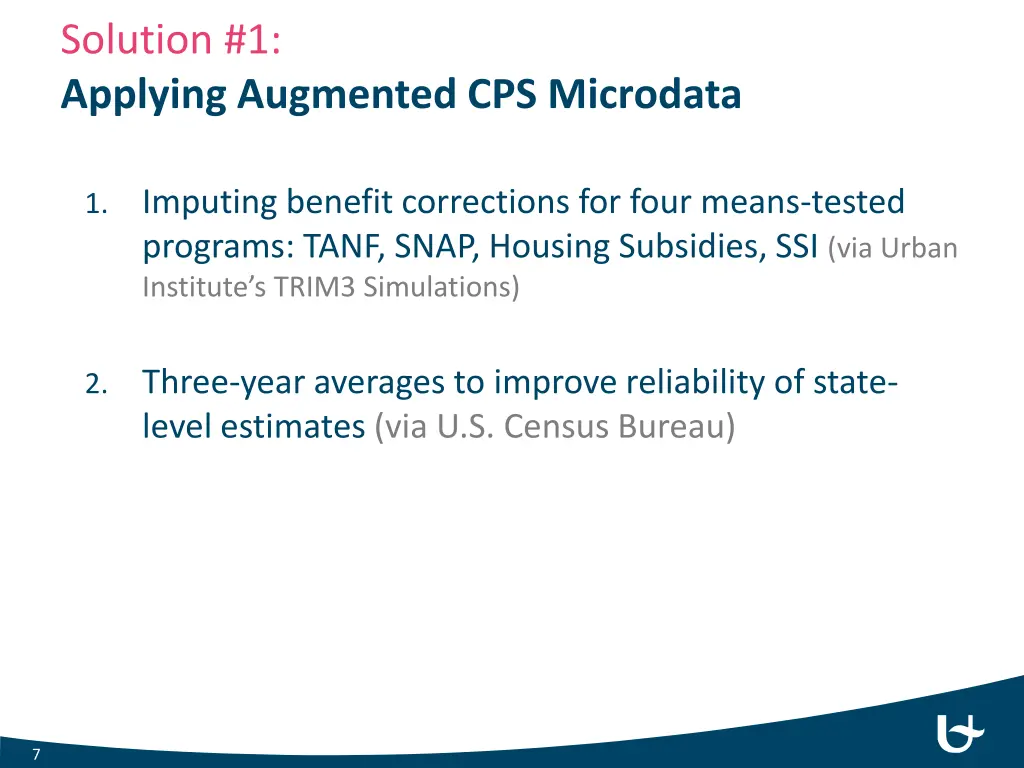 solution 1 applying augmented cps microdata
