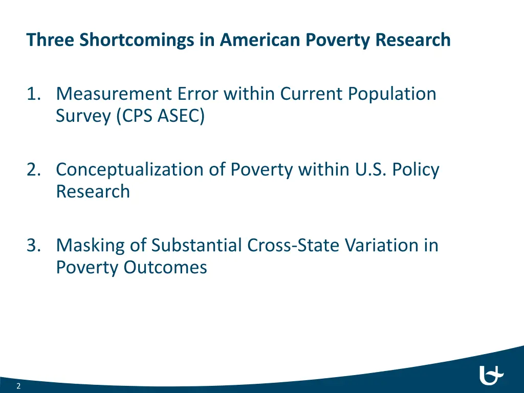 three shortcomings in american poverty research