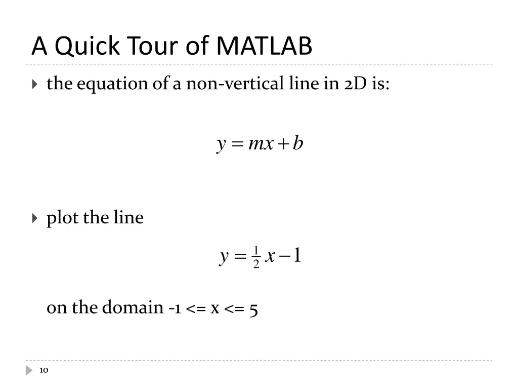 a quick tour of matlab