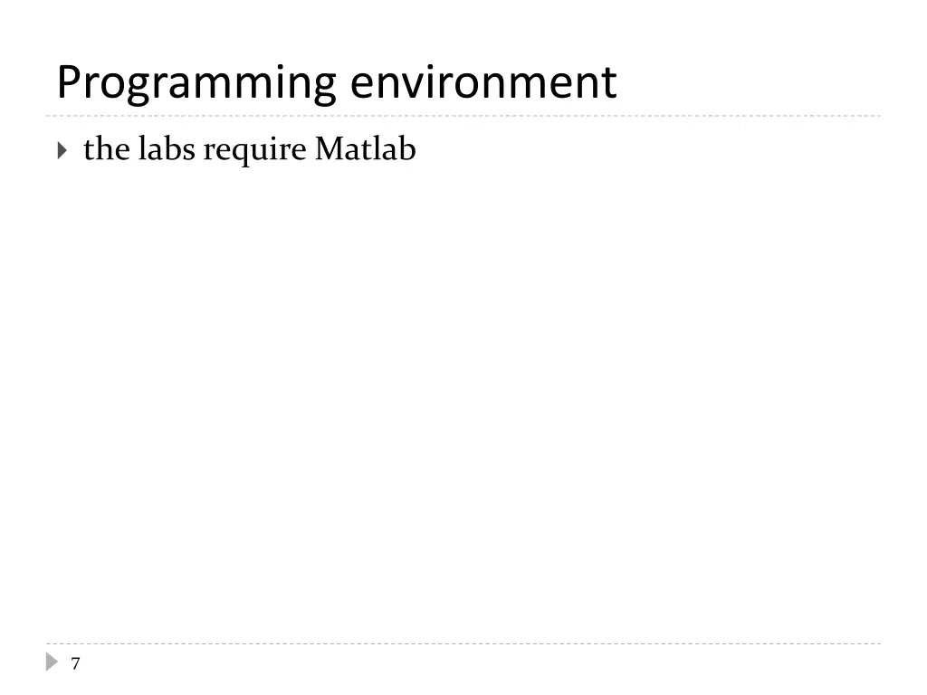 programming environment