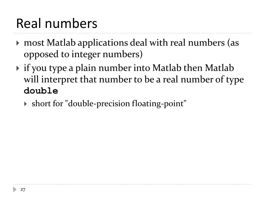 real numbers