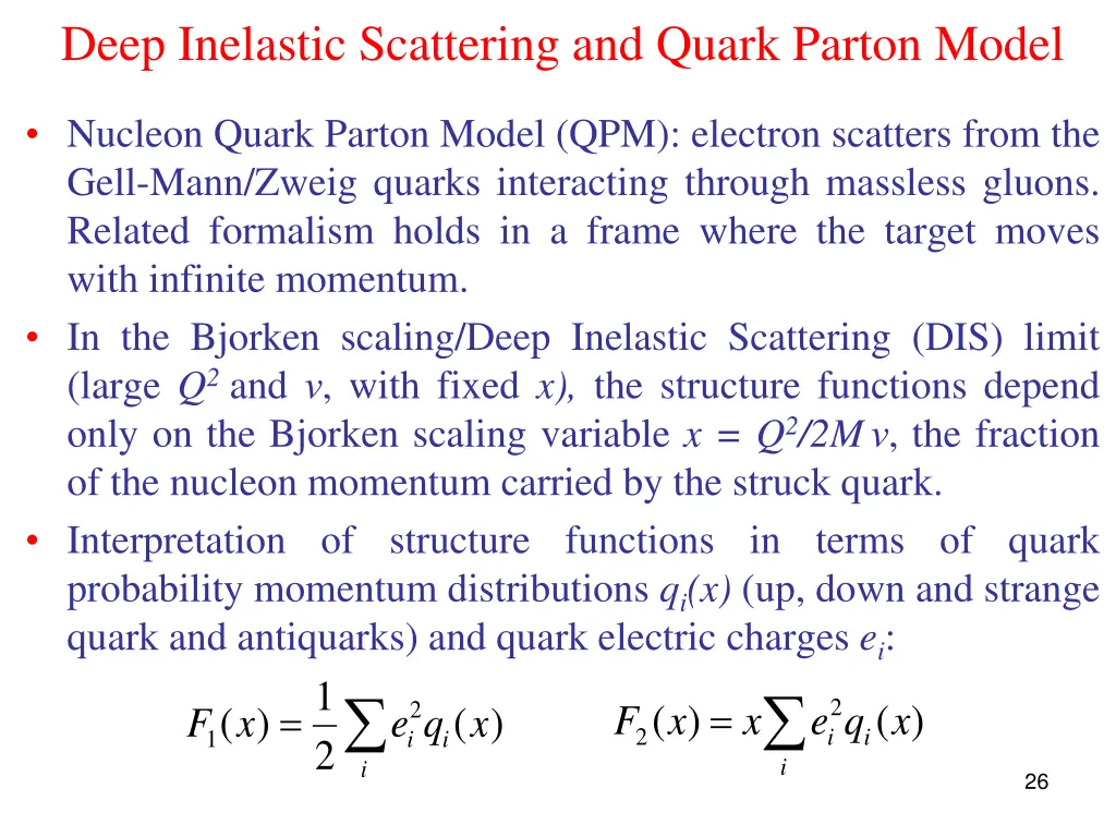 deep inelastic scattering and quark parton model 1