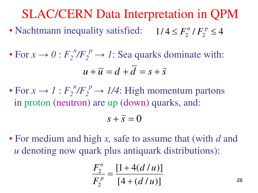 slac cern data interpretation in qpm