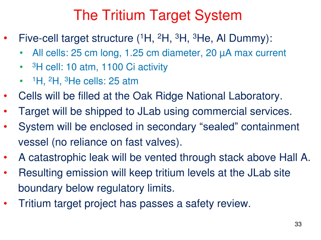 the tritium target system