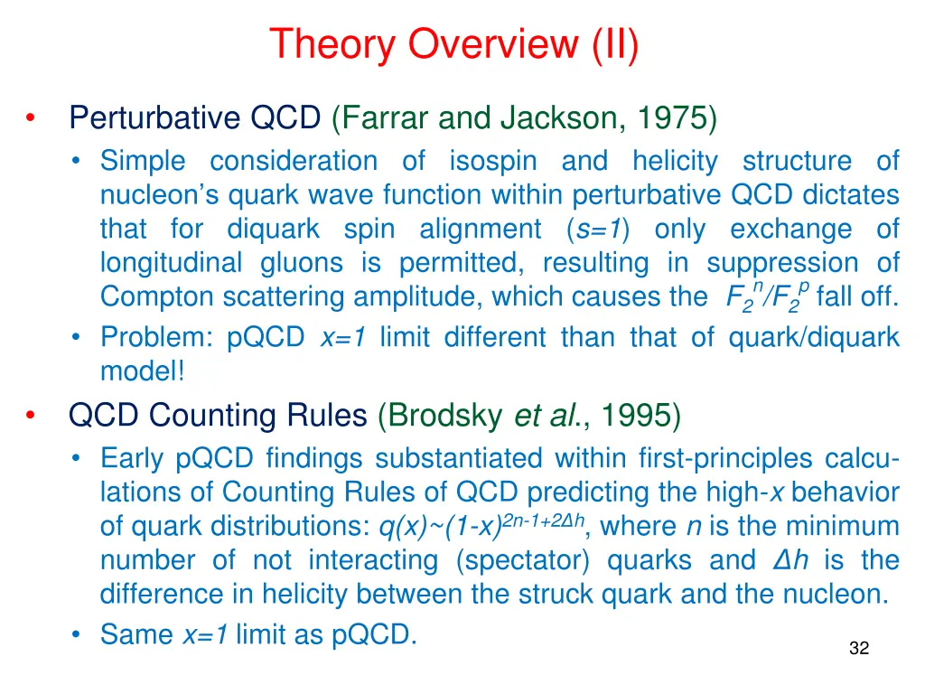 theory overview ii