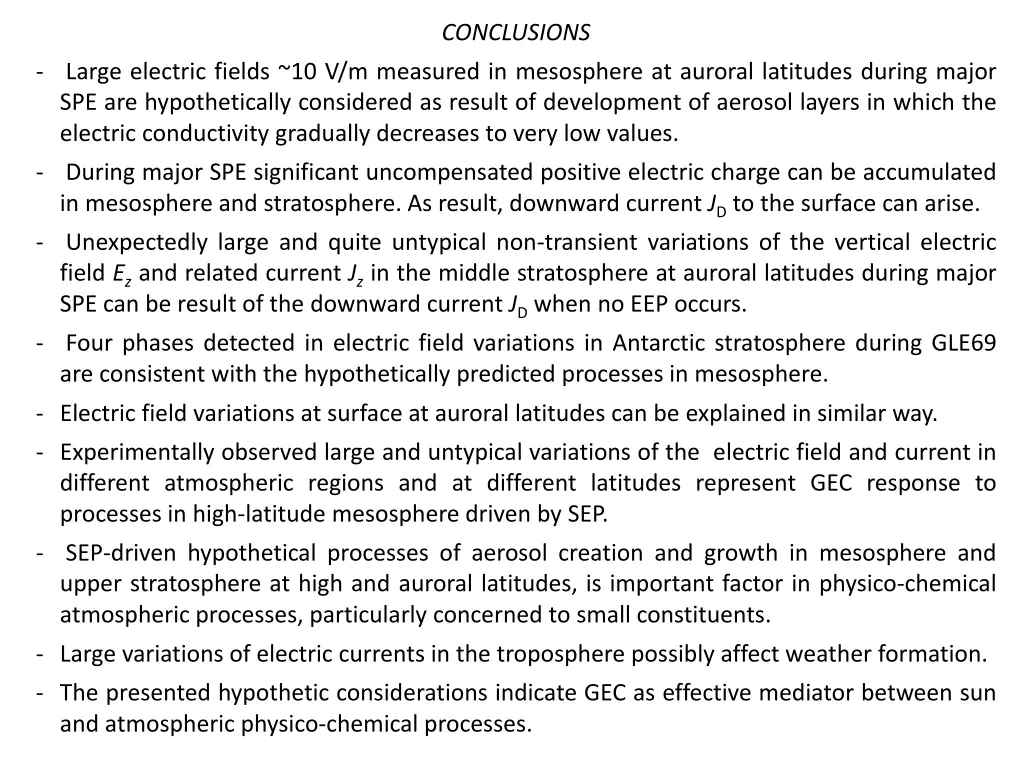 conclusions