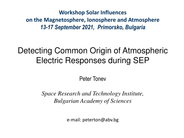 workshop solar influences on the magnetosphere