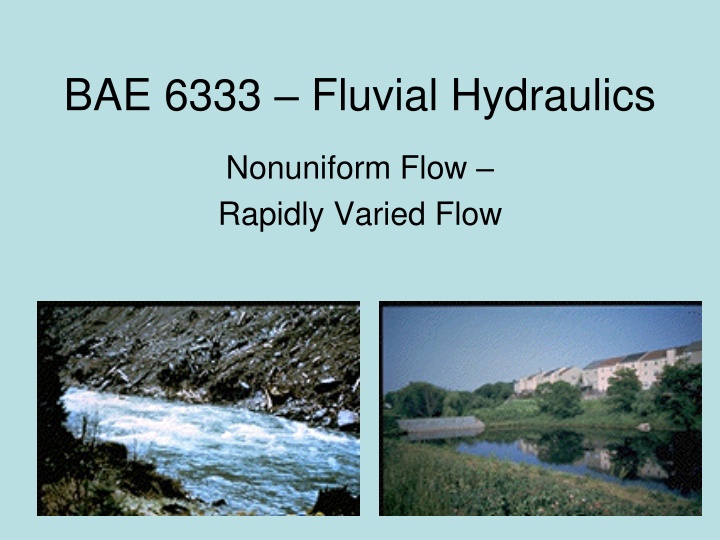 bae 6333 fluvial hydraulics