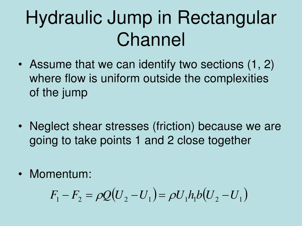 hydraulic jump in rectangular channel 1