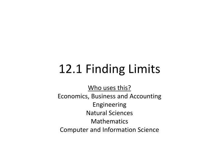 12 1 finding limits
