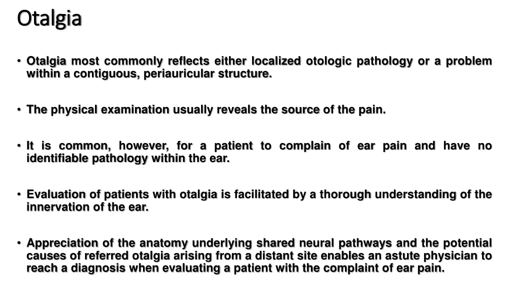 otalgia otalgia