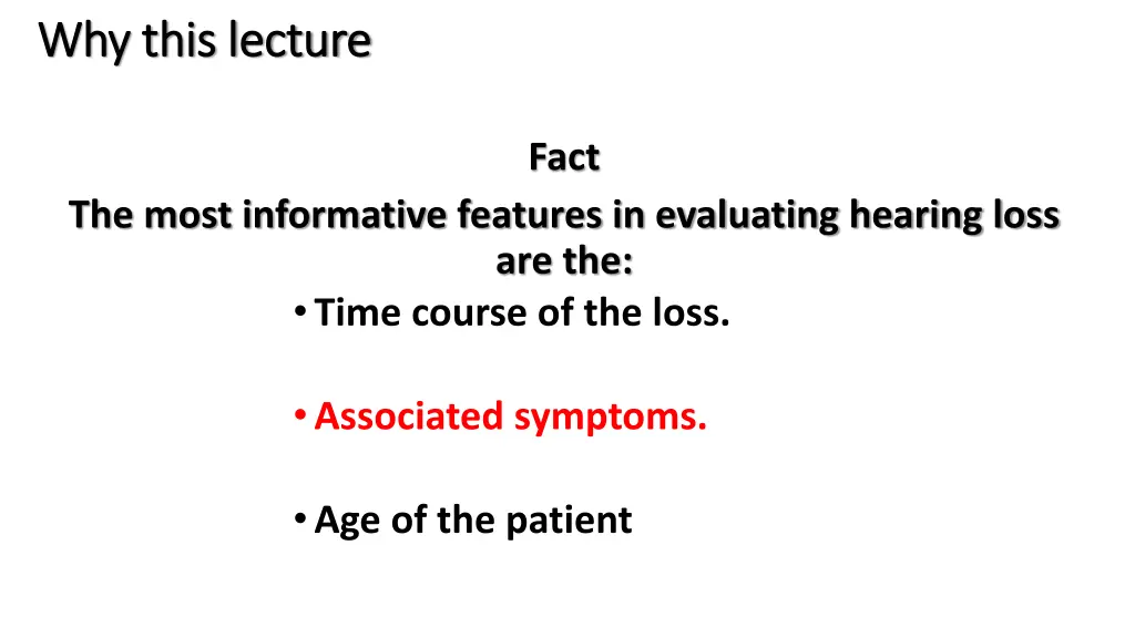 why this lecture why this lecture