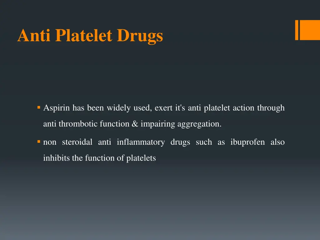 anti platelet drugs