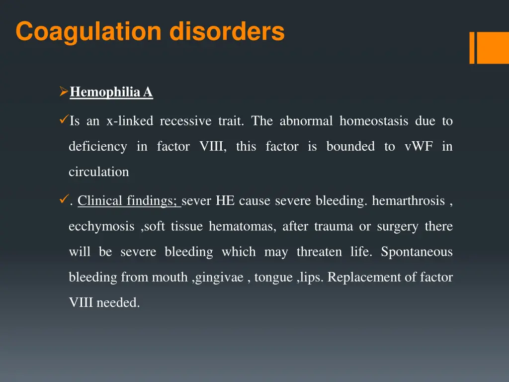 coagulation disorders