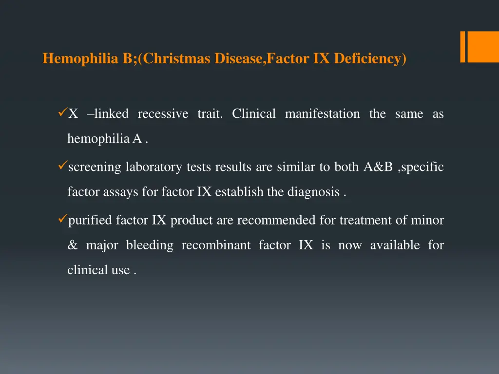 hemophilia b christmas disease factor