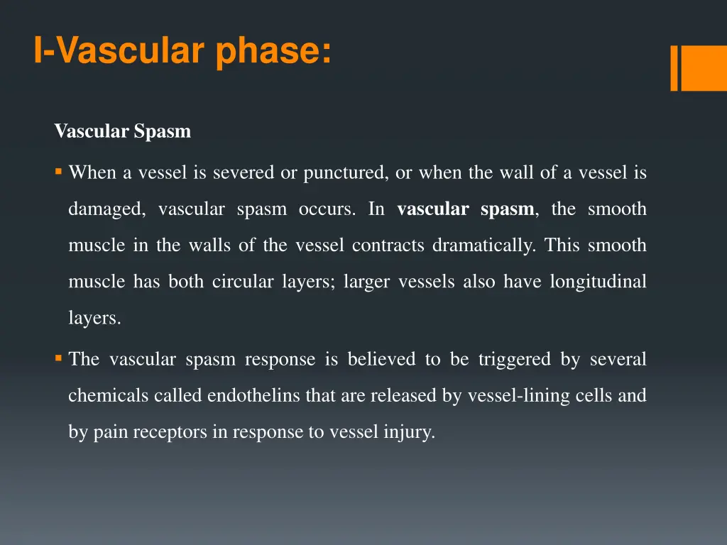 i vascular phase