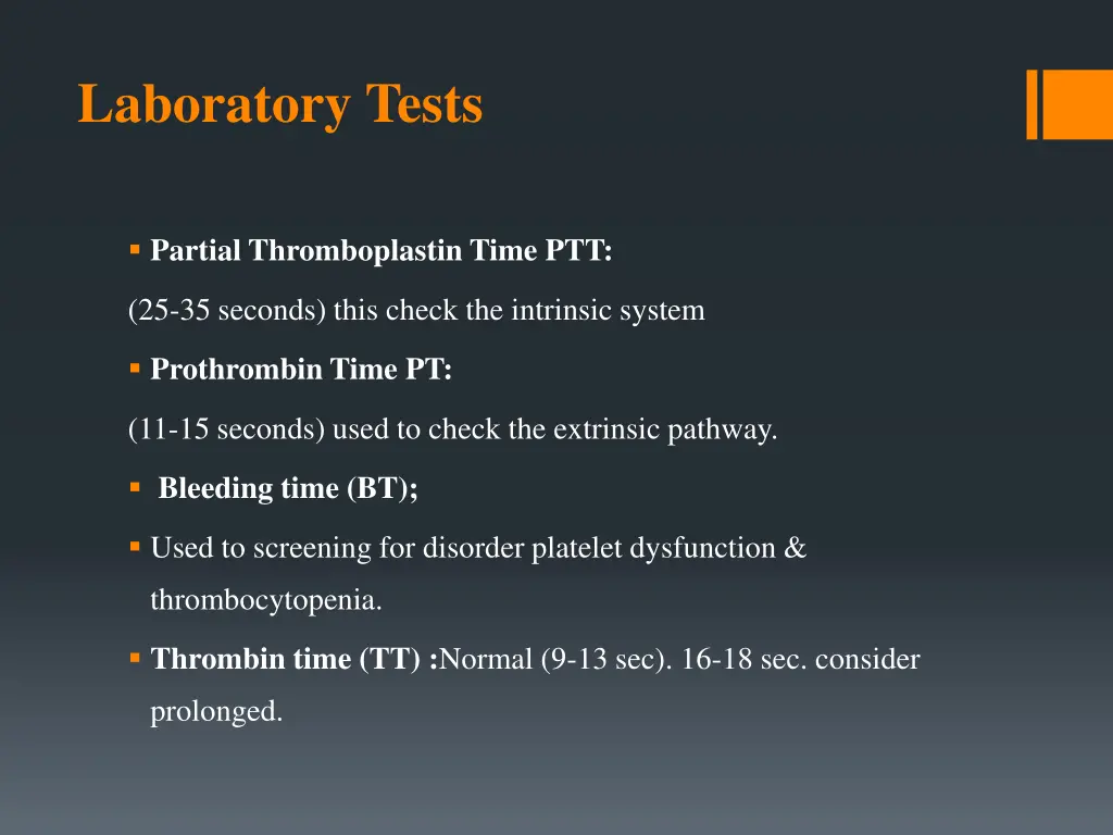 laboratory tests