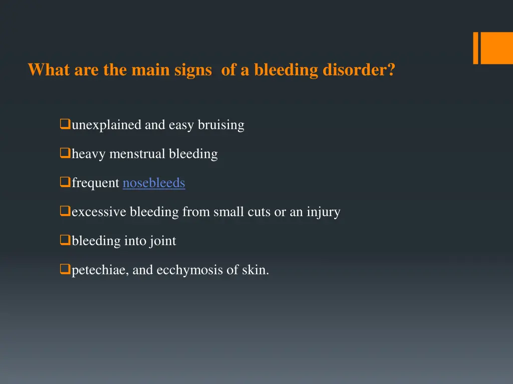 what are the main signs of a bleeding disorder