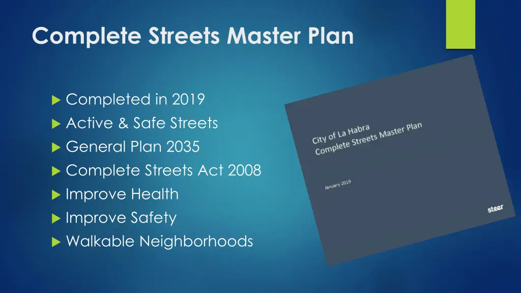 complete streets master plan