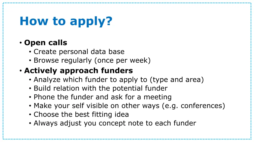 how to apply