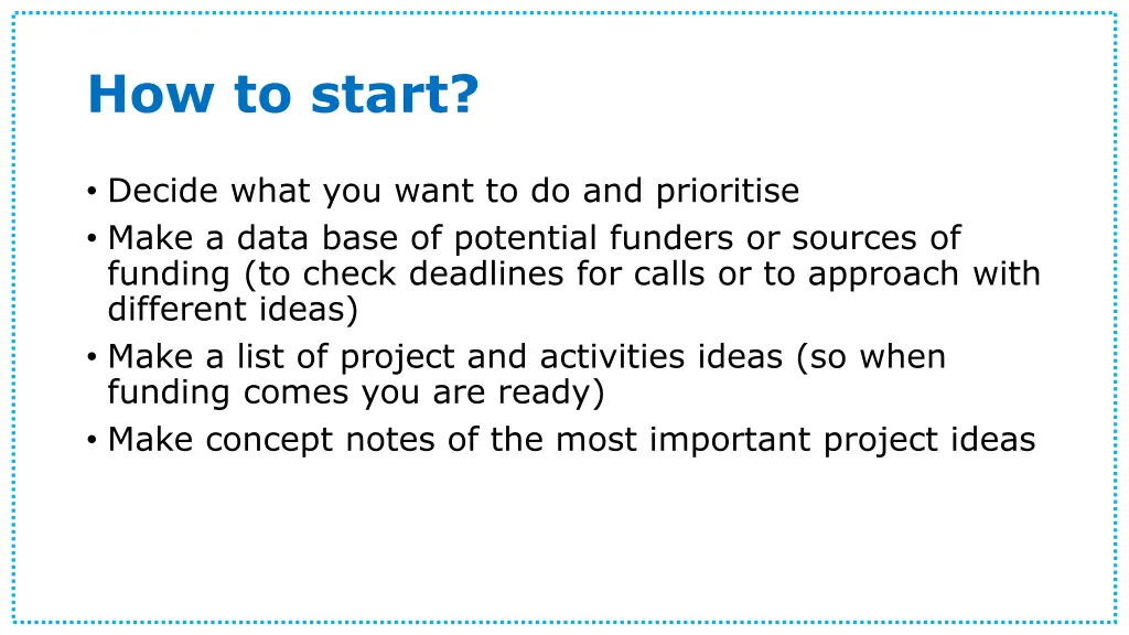 how to start