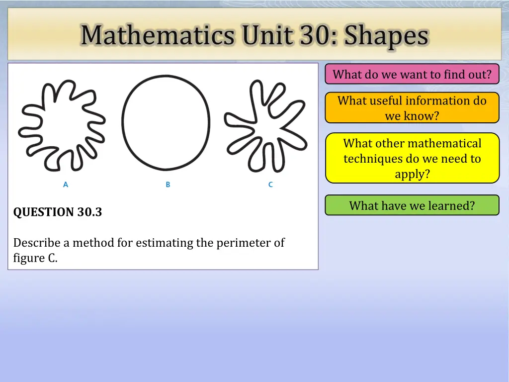 mathematics unit 30 shapes 10