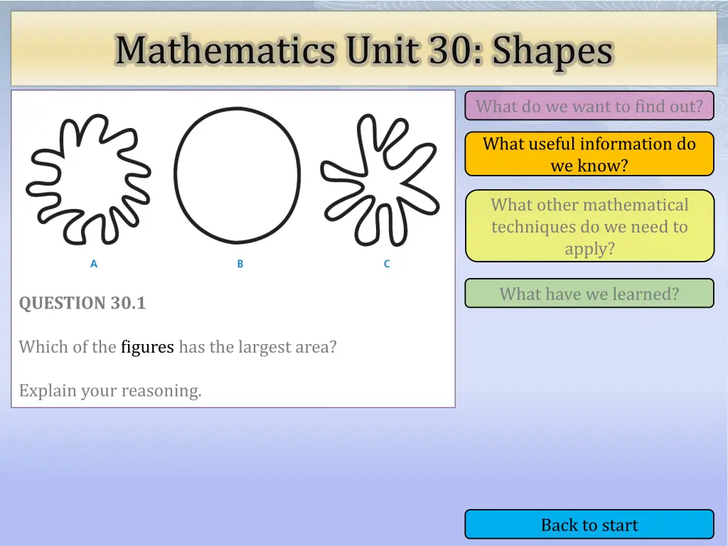 mathematics unit 30 shapes 2